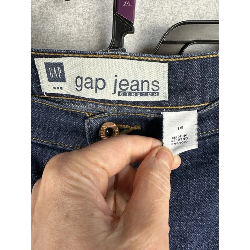 GAP Jeans Stretch Women's Denim Bermuda Shorts Long Line Jorts Plus Size 18